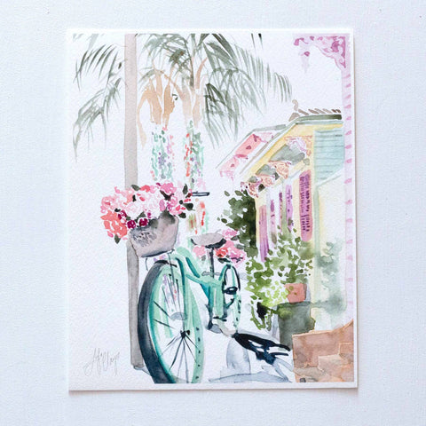Bicycle in the Marigny 8x10 Print by Lyla Clayre