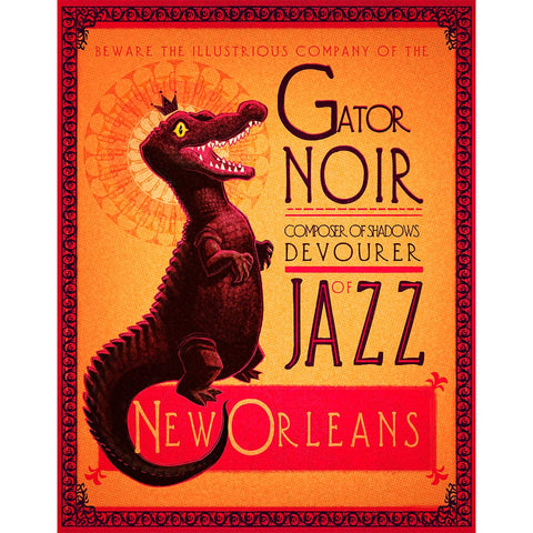 Gator Noir New Orleans Art Print