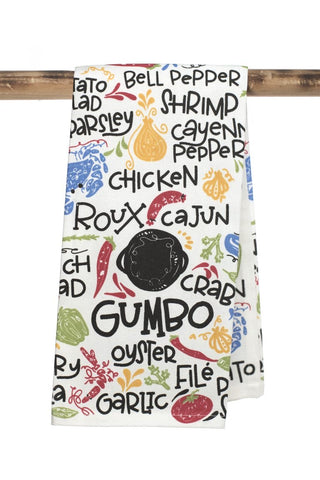 Gumbo Word Art Kitchen Towel