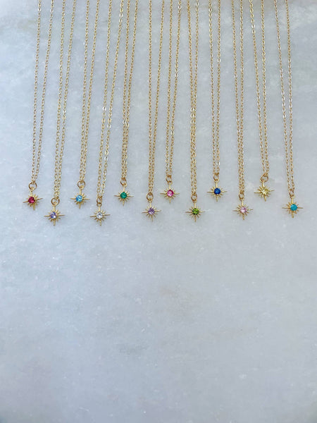 Birthstone Necklace, Birthstone Jewelry Personalized Jewelry: April / 18"