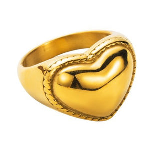 18K Gold Wrapped Heart Ring