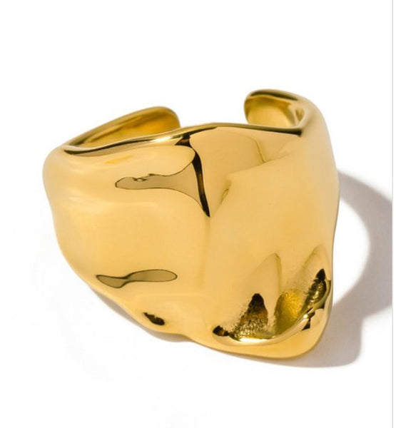 18K Gold Wrapped Abstract Ring