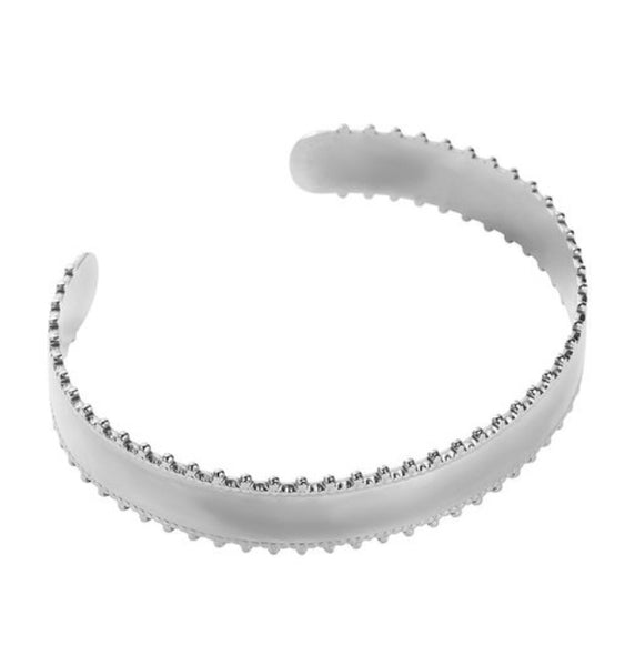 Gear rimmed Cuff Bracelet - Silver or Gold