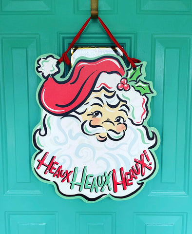 Heau Heaux Heaux Santa Christmas Door Hanger
