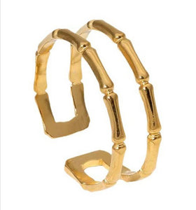 18K Gold Wrapped Bamboo Ring