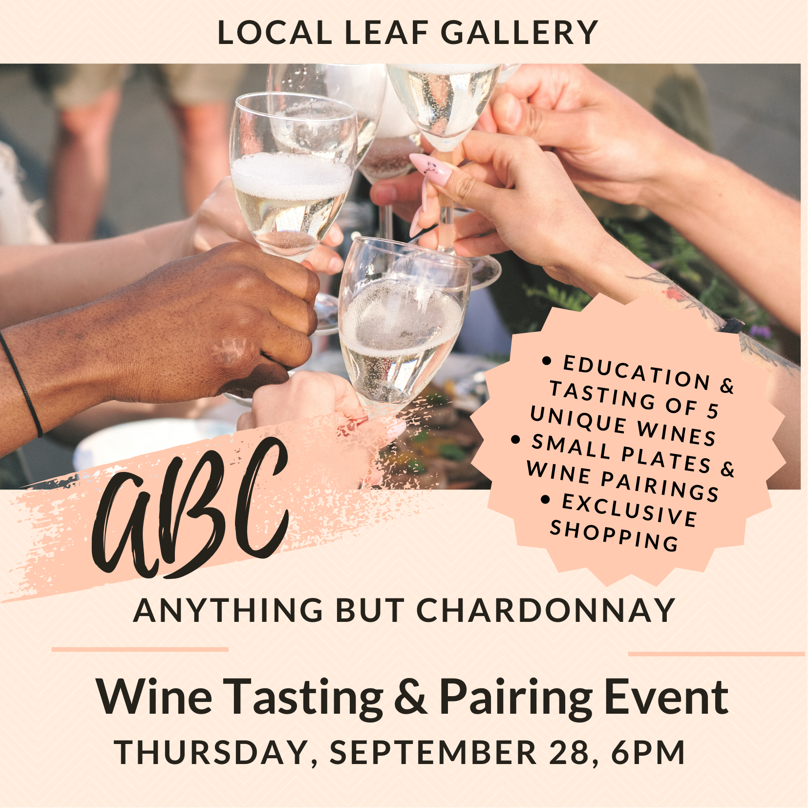 ABC Wine Tasting Pairing Event Ticket