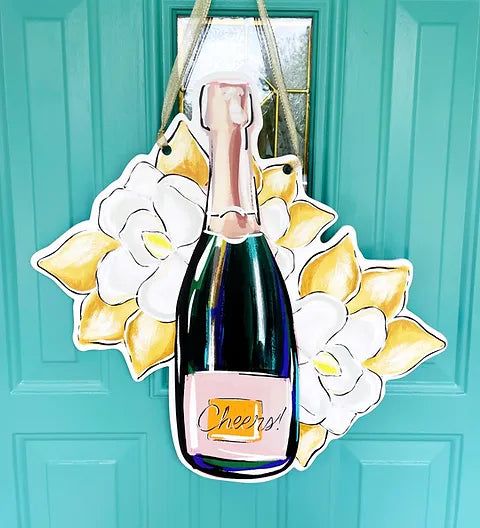 Champagne Door Hanger