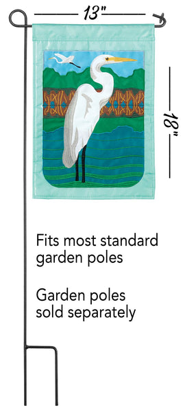 Egret Garden Flag