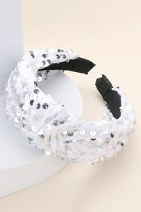 Sequin Embellished Knot Headband