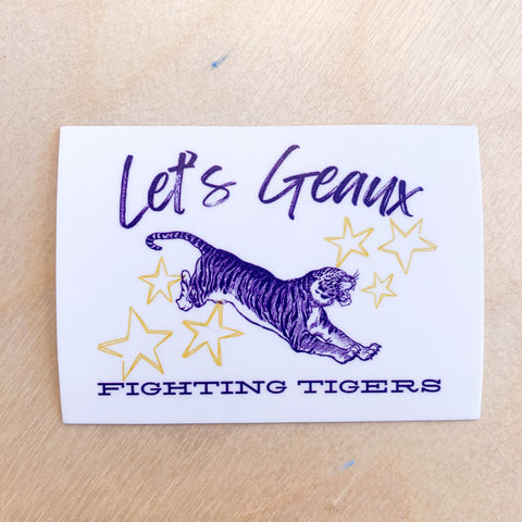Geaux Fighting Tigers Vinyl Sticker