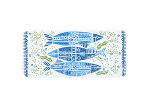 Coastal Rectangular Blue Fish Platter