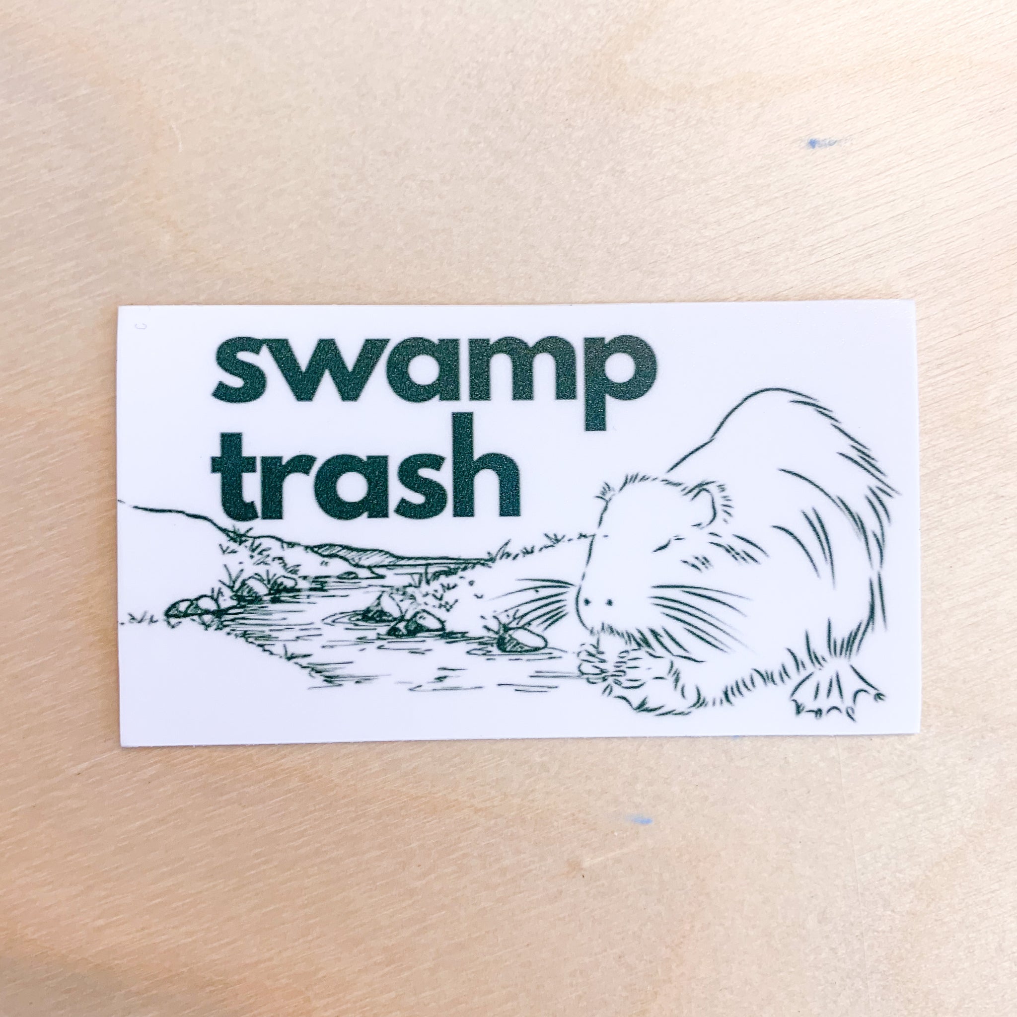 Swamp Trash Nutria Vinyl Sticker