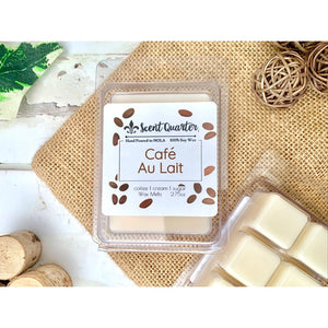 Cafe Au Lait Coffee Scented Soy Wax Cube Melts - Louisiana Scented Handmade Soy Wax Melts