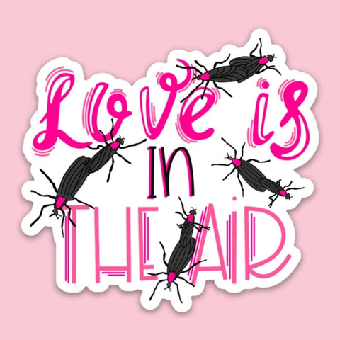 3" Love Is In the Air Louisiana Lovebugs Waterproof Sticker