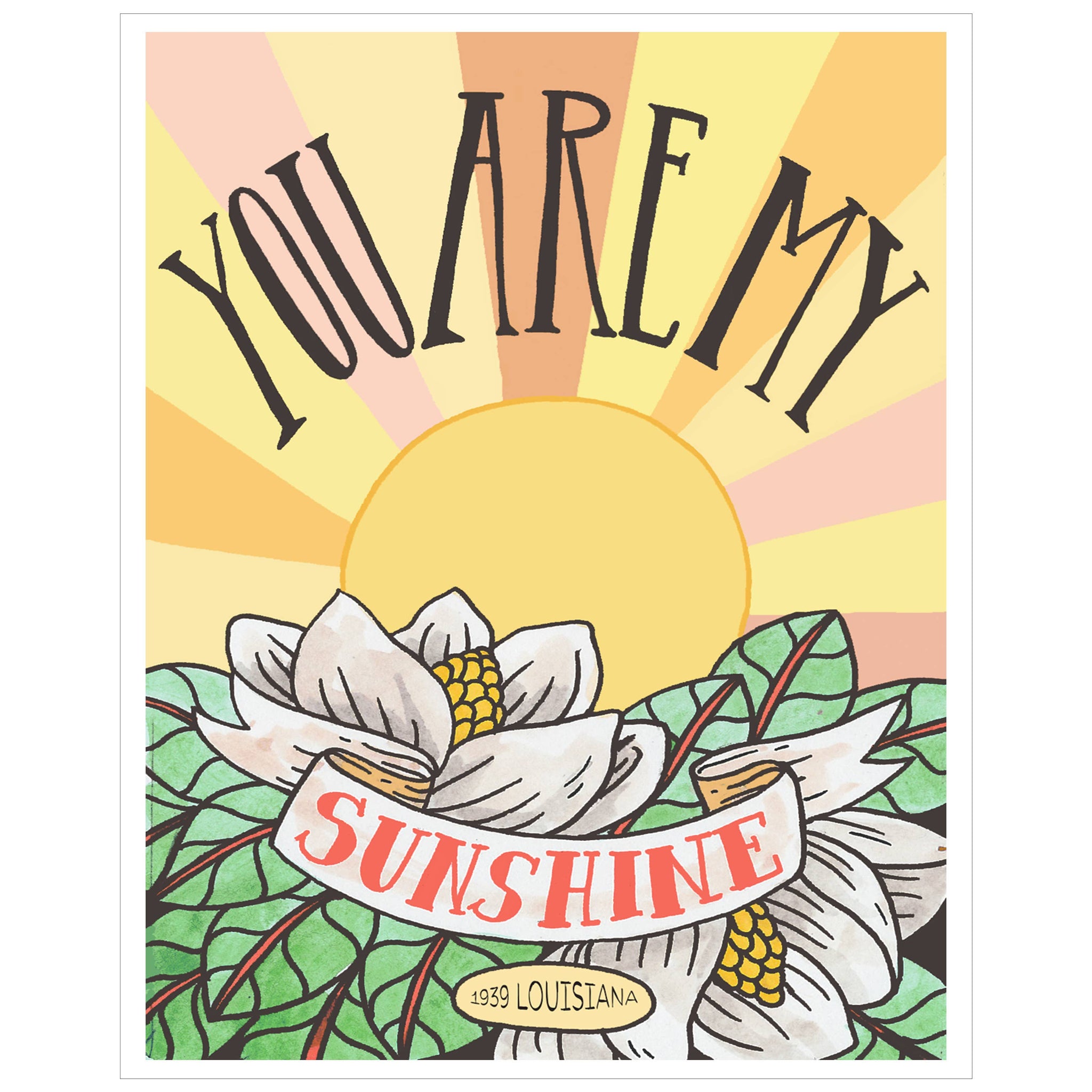 You Are My Sunshine Art Print 8x10