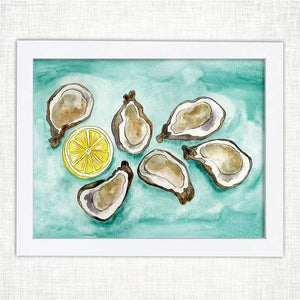 Oysters Group Art Print