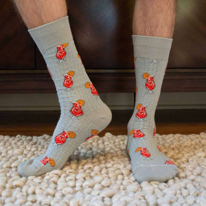 Men's Hurricane Socks - Gray/Red