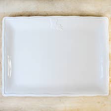 15.5" x 11.5" Louisiana Platter - White