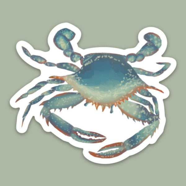 3" Louisiana Blue Crab Waterproof Sticker