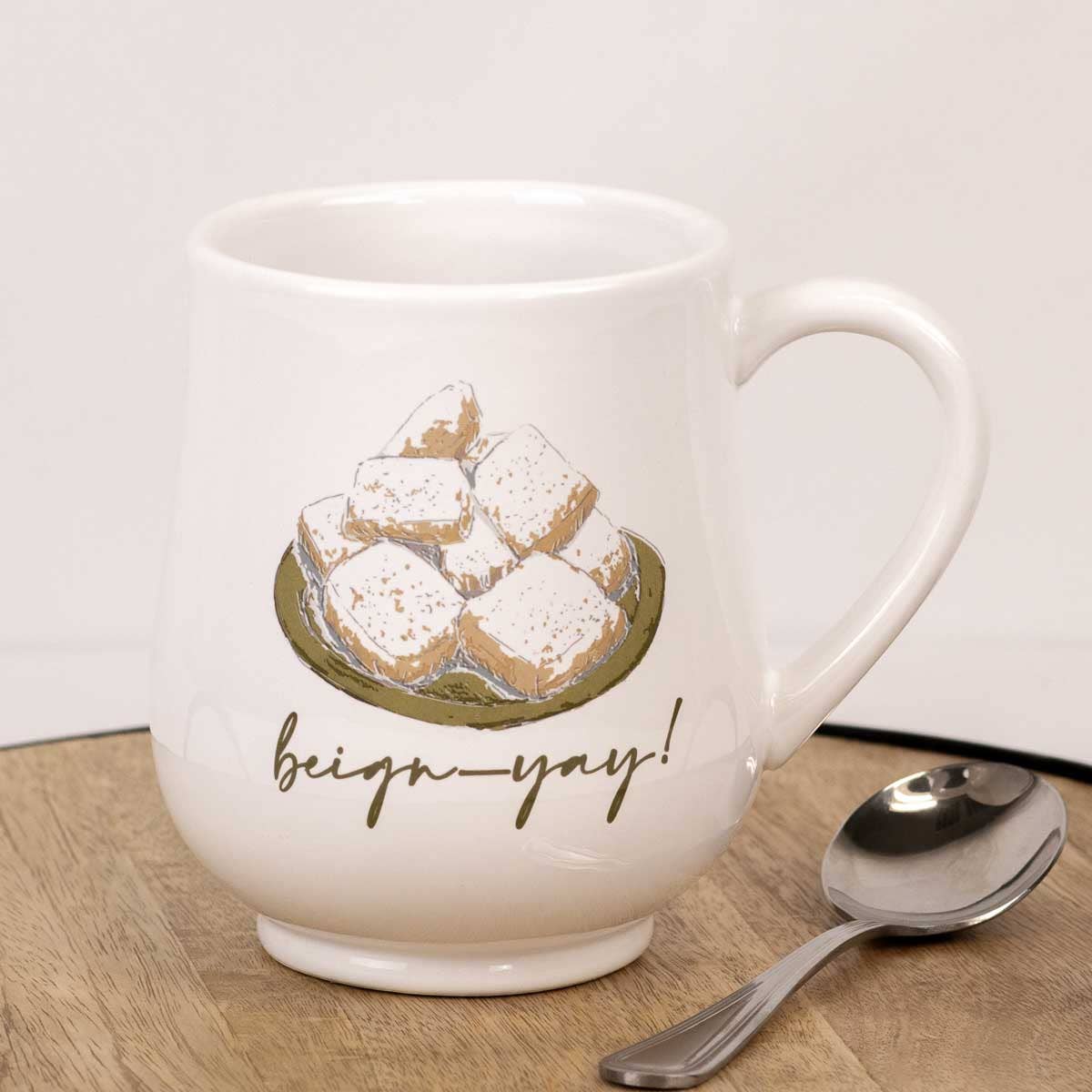 Beign-yay Coffee Mug   White/Multi   18oz