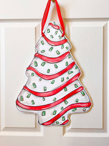 Christmas Tree Cake Door Hanger - Made In USA