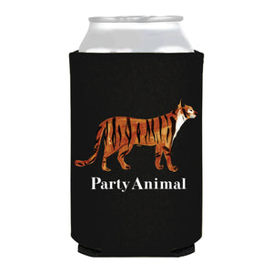 Party Animal Watercolor Tiger Cheeky Full Color Can Cooler