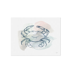 Colorful Crab Seafood Art Print
