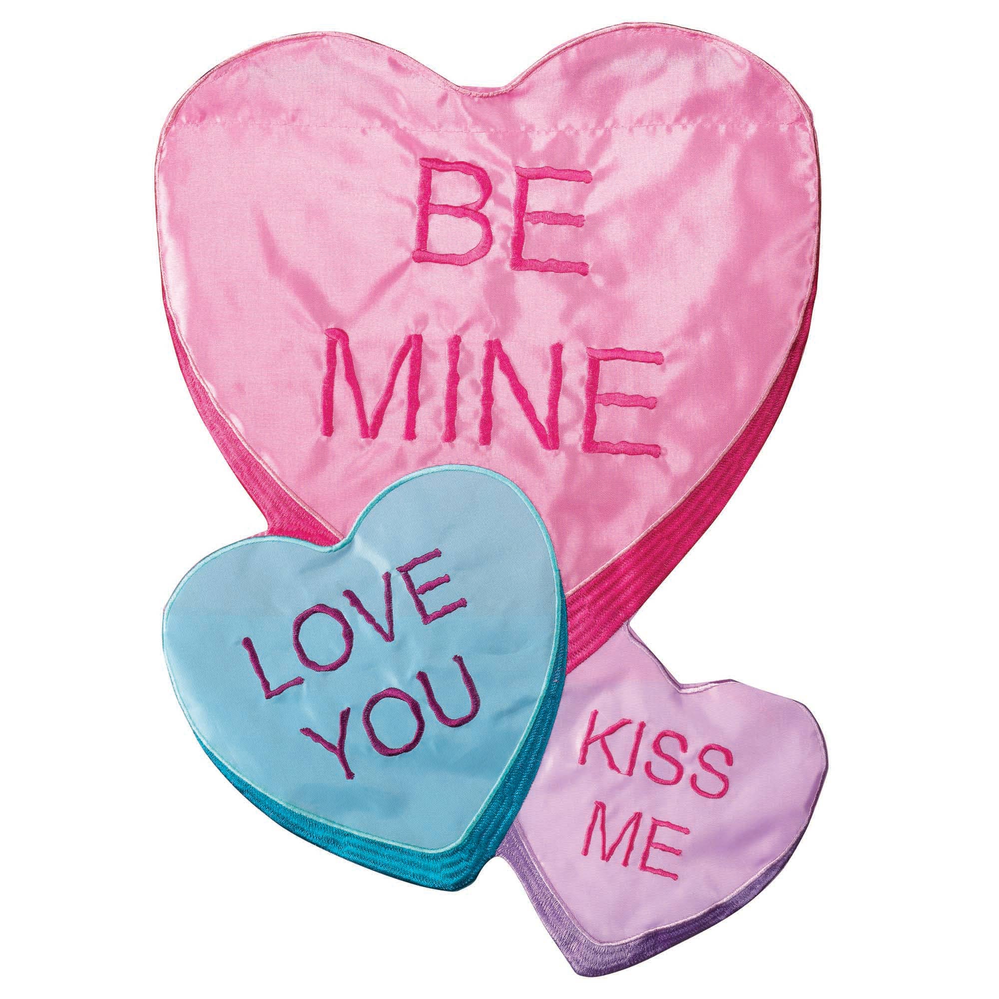 Be Mine Candy Hearts Garden Flag