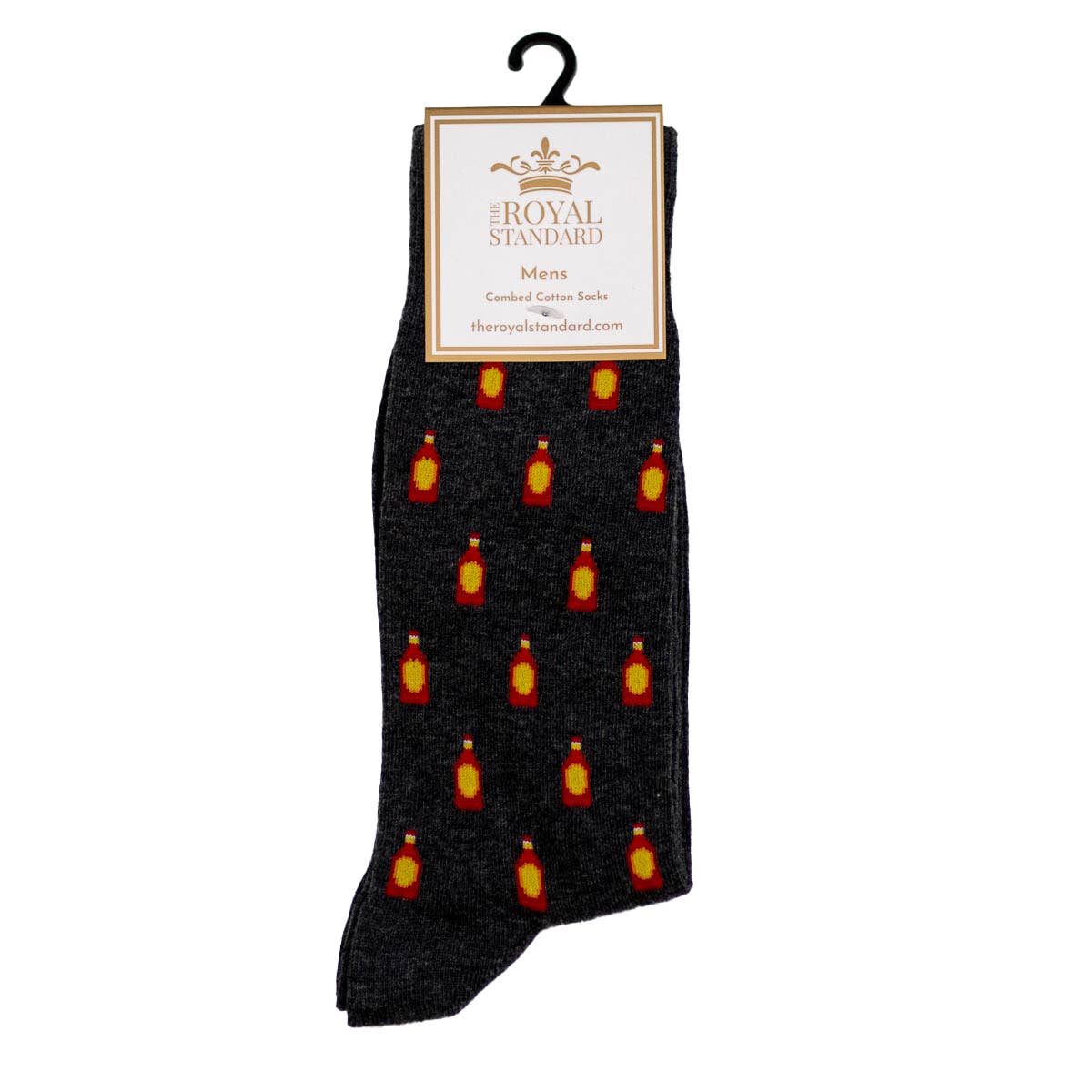 Men's Hot Sauce Socks   Charcoal/Red/Yellow   One Size