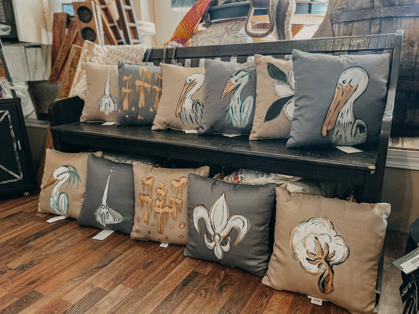 Magnolia Painted Pillows