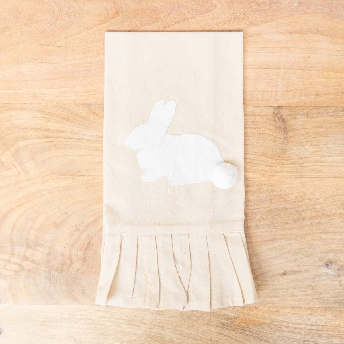 Cottontail Bunny Hand Towel Oat/White 18x28