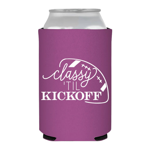 Classy Til Kickoff Football Tailgate Full Color Can Cooler