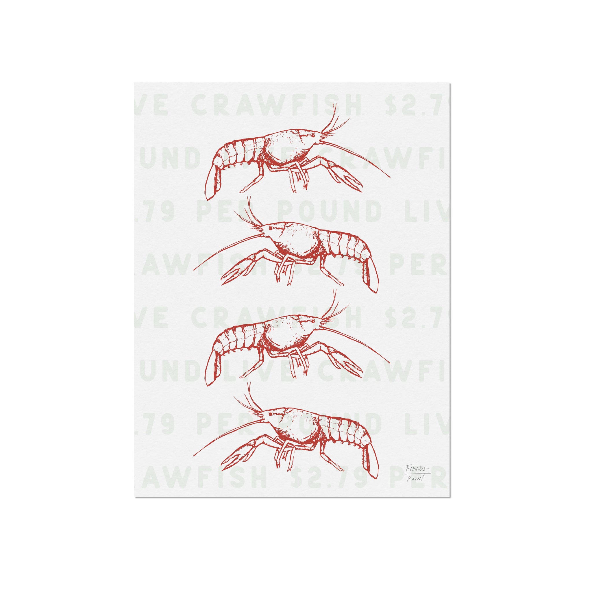 Crawfish by the Pound Seafood Art Print