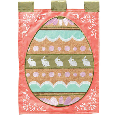 A Easter Egg Burlap Polyester Garden Flag 13x18