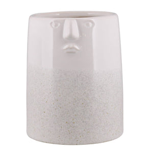Jean Vase with Face, Ceramic - Sm - White