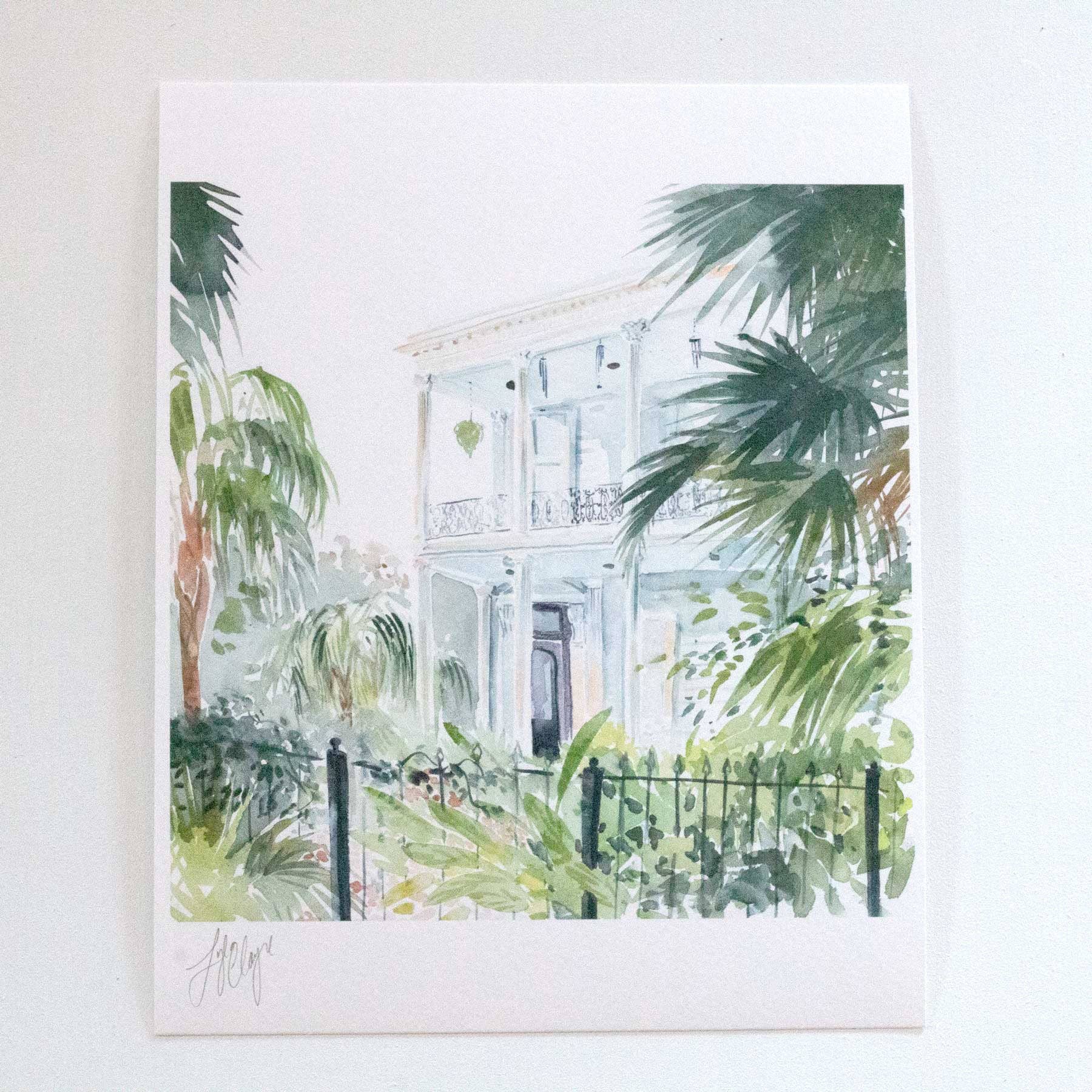 Tropical Mansion Lyla Clayre 11x14 Art Print