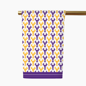 Louisiana Crawfish Tea Towel - Purple/gold