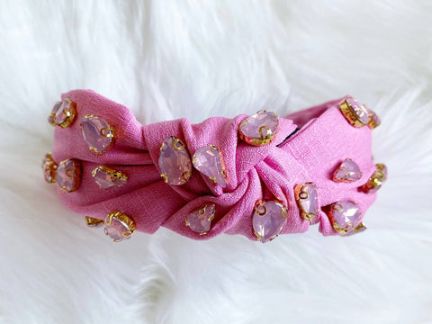 Pink Jeweled Headband