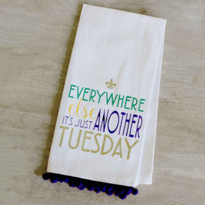 Tuesday Flour Sack Hand Towel   White/Multi   20x28