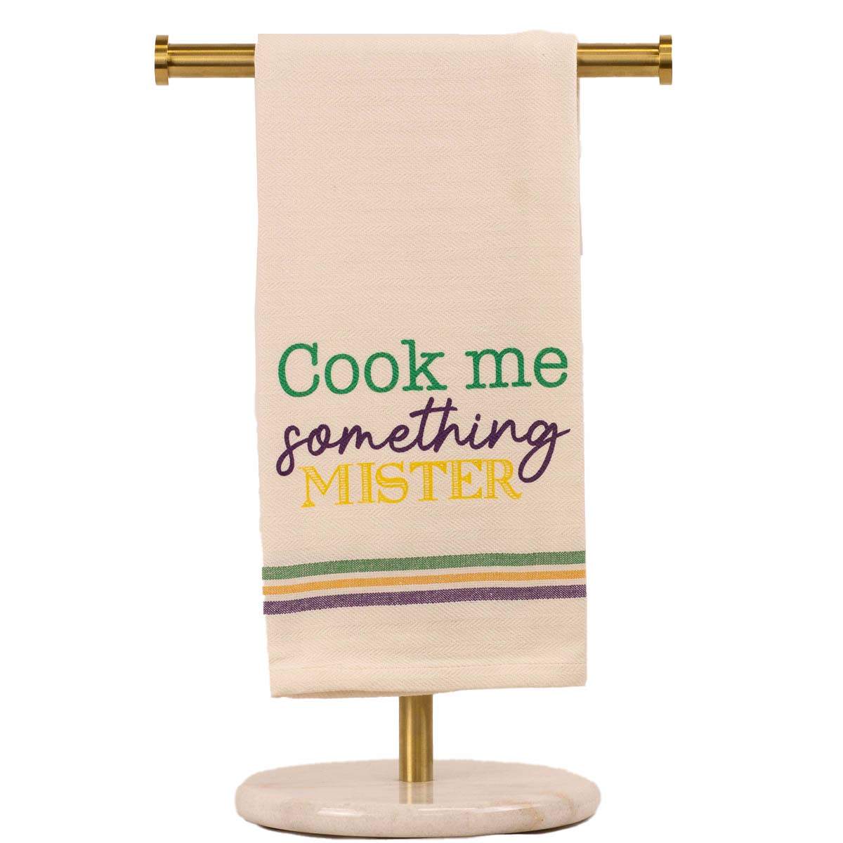 Cook Me Something Mister Hand Towel   Cream/Multi   20x28