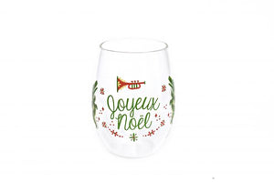 Joyeaux Noel – Stemless Wine Glass
