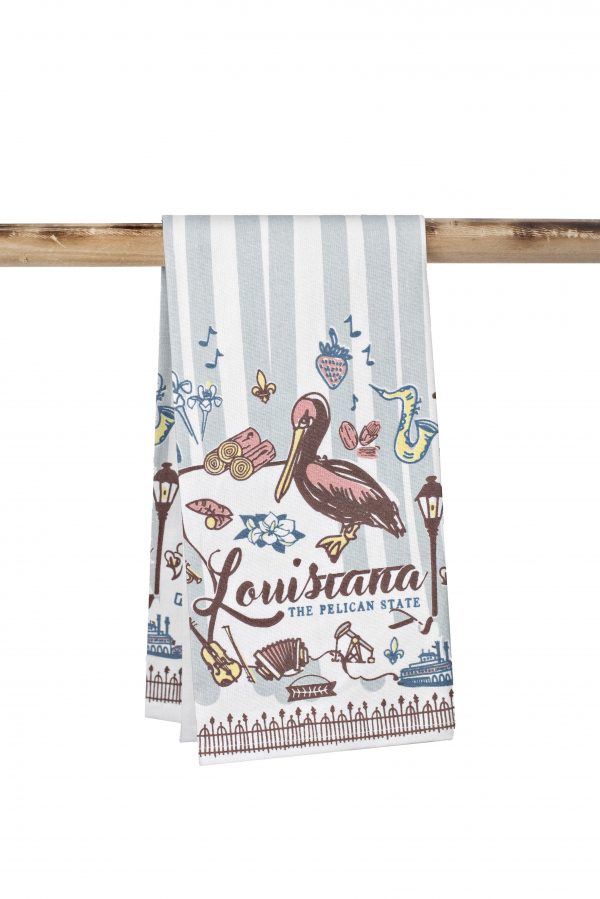 Louisiana The Pelican State Kitchen Towel