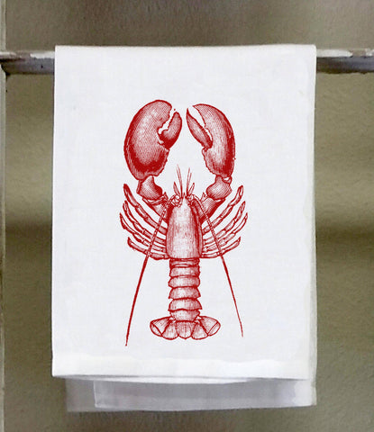 Vintage Red Lobster Crawfish Illustration