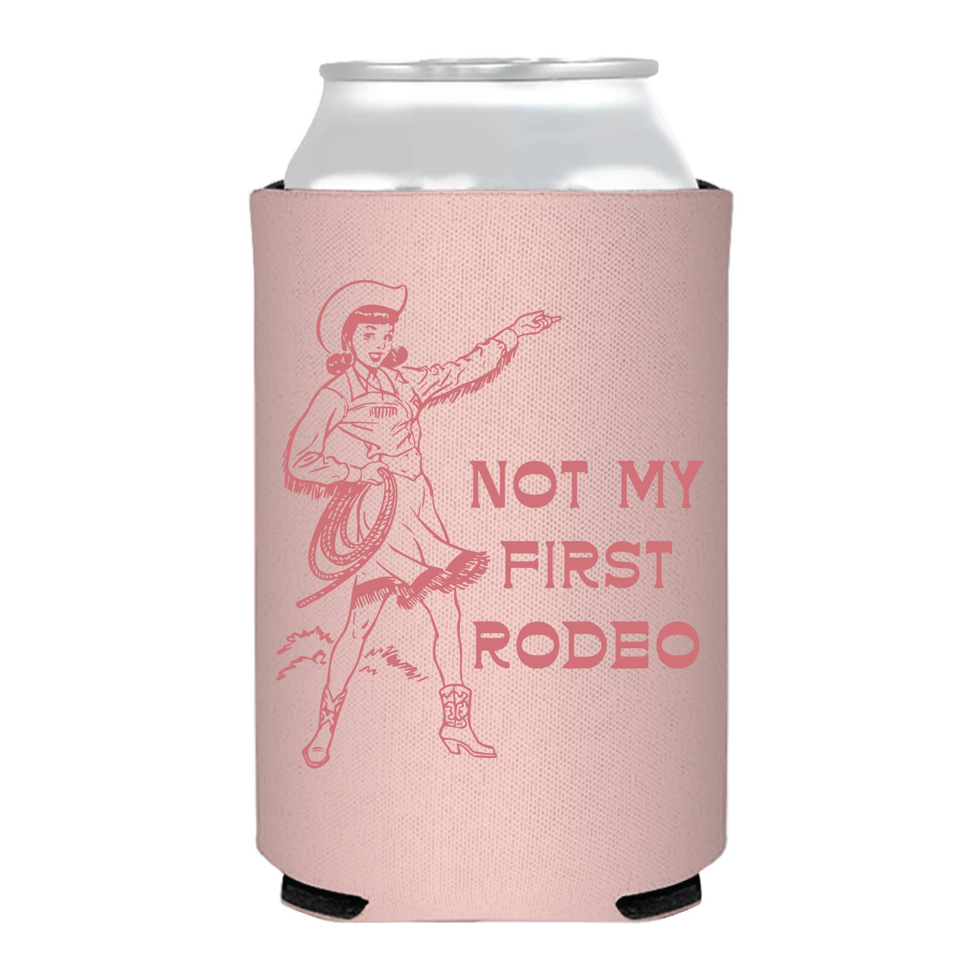 Not My First Rodeo Vintage Cowgirl Full Color Can Cooler