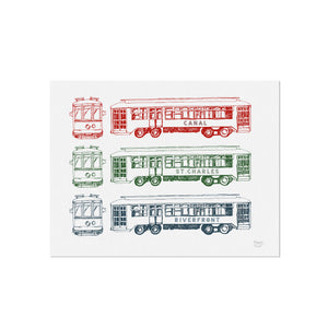 New Orleans Streetcar Lines Art Print