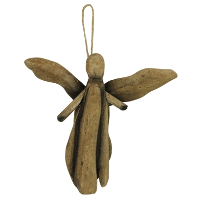 Rustic Hanging Angel, Wood, Arms Out