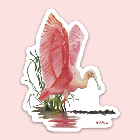 3" Roseate Spoonbill Bird Waterproof Sticker