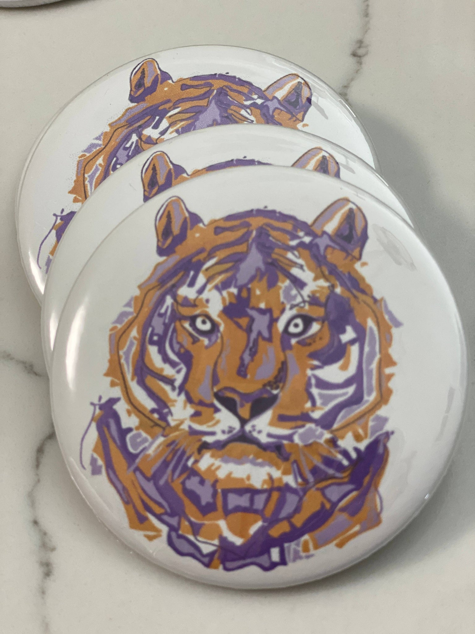 Game Day Buttons Tiger