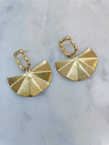 Gold Statement Earrings, Post Earrings, Statement Jewelry