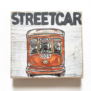 Streetcar Wood Sign